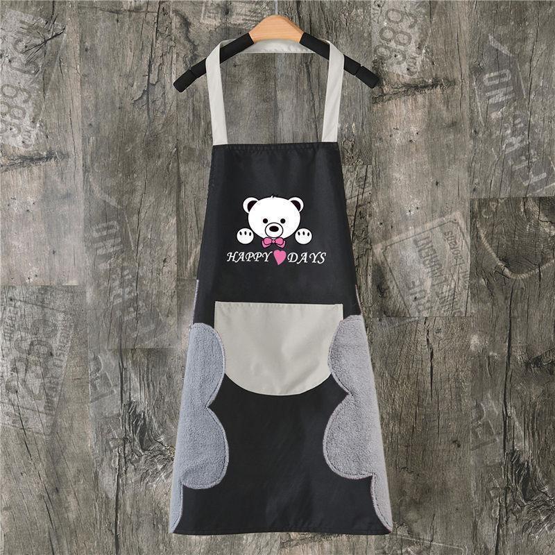 Resistant Oil Waterproof Polyester Oxford Stripeds Apron Wipe Kitchens Hand