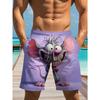 Summer Men's 3D Printed Beach Pants Fashion Versatile Breathable Trend Casual
