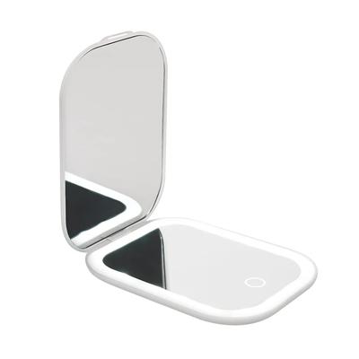 Lighted Double Sided Makeup Mirror with 40 LED Lights 10X Magnification Touch Control Compact Design Vanity and Travel
