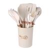 ZISIZ Silicone Kitchen Utensil Set with Storage Holder
