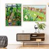 Farbe Cartoon Mädchen Pflanzen Dekorative Malerei Druck Nette Blume Schmetterling Wand Leinwand Poster Schlafzimmer Hängen Bilder Wohnkultur
