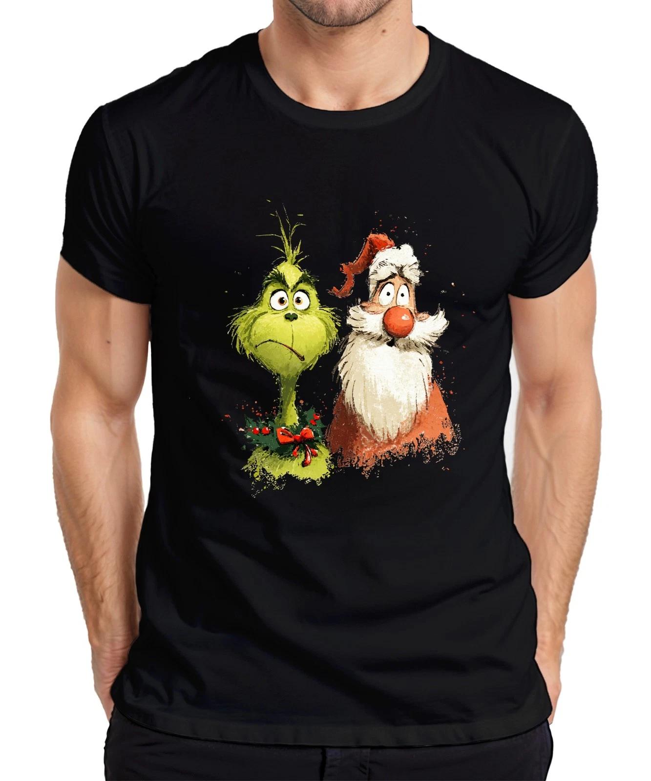 Grinch Weihnachtsmann lustig Weihnachten Geschenk Cartoon Retro Herren T-Shirt M