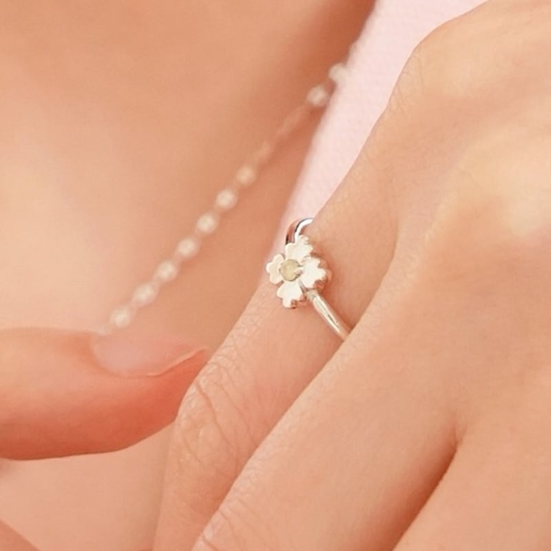 

BELLOOGGI Lemon yellow diamond flower ring No. 6