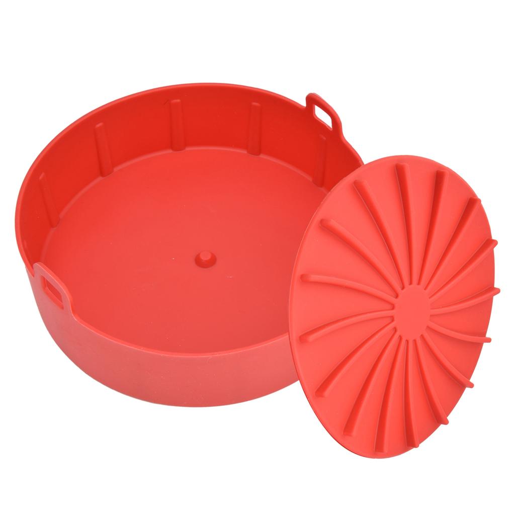 Fryer Silicone Pot Basket Liner Replacement for More Than 7.5in Fryer Accessories Red