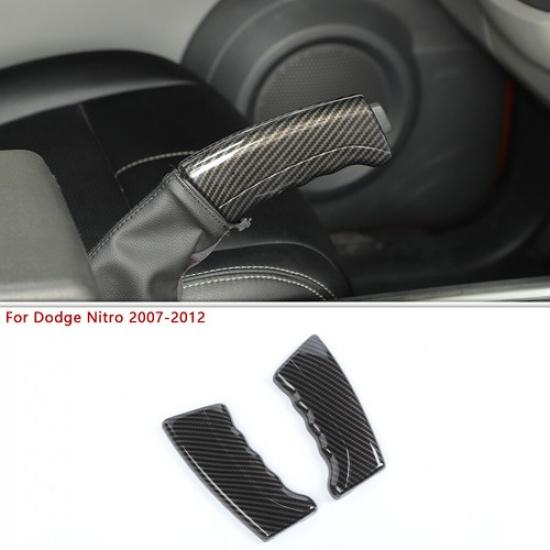 Carbon Fiber Hand Brake Handle Trim Cover Decor For Dodge Nitro 2007-12 Interior