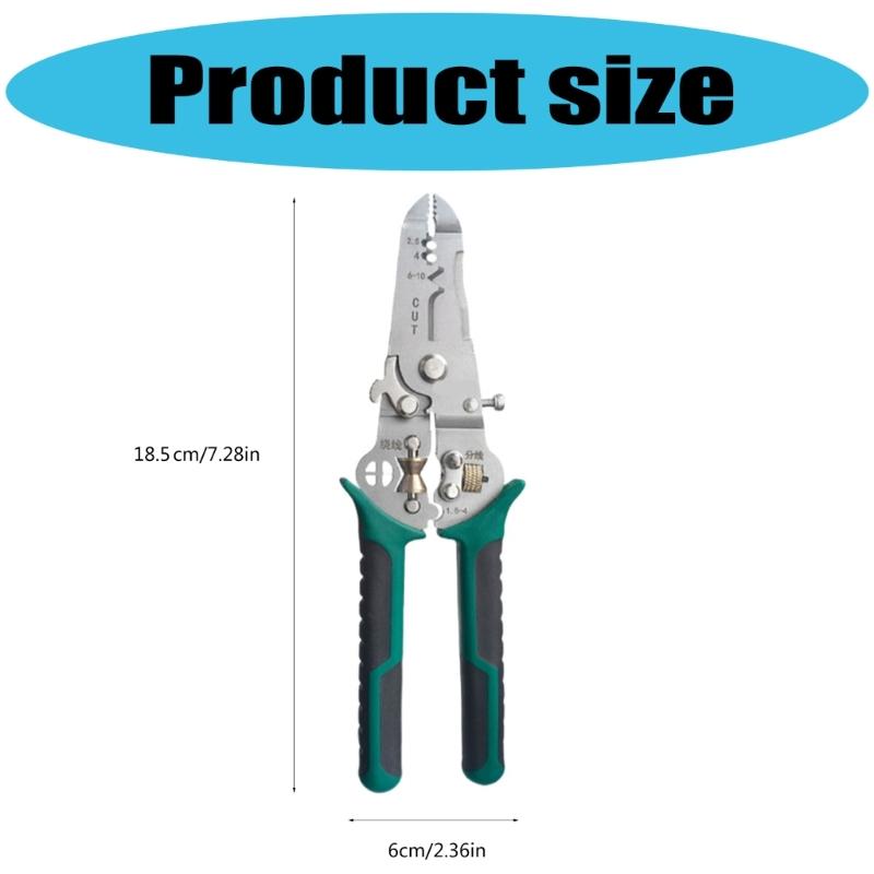Multifunctional Electrician Wire Stripper Crimper Tool 10-22AWG Suitable for Peeling Networking Cabling Wire Stripper