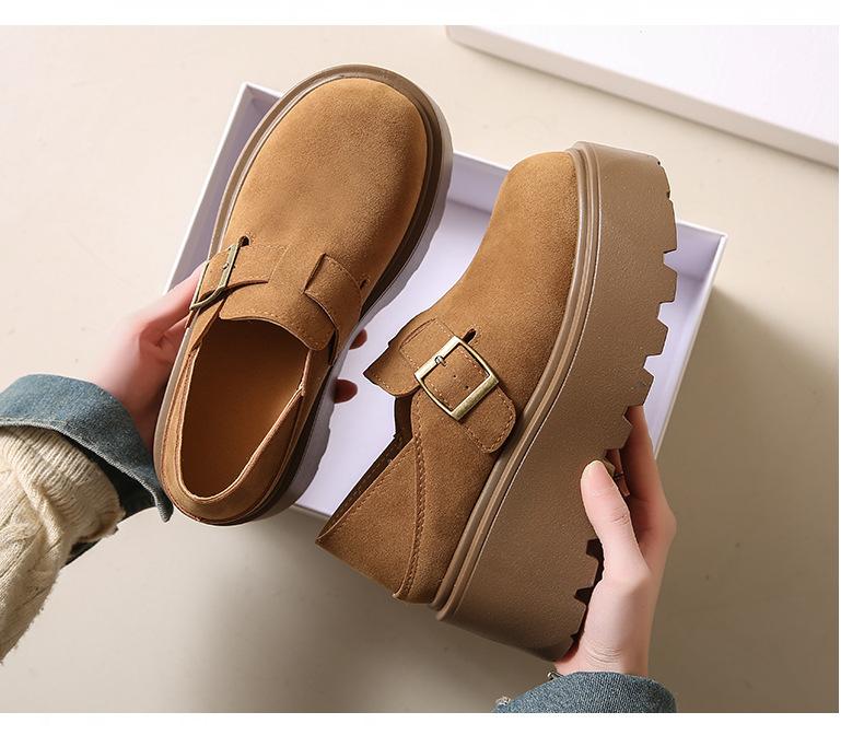 

Зимние маффины на толстой подошве, женские новые бархатные ботинки на одной педали Boken, две хлопковые обуви 39 верблюд