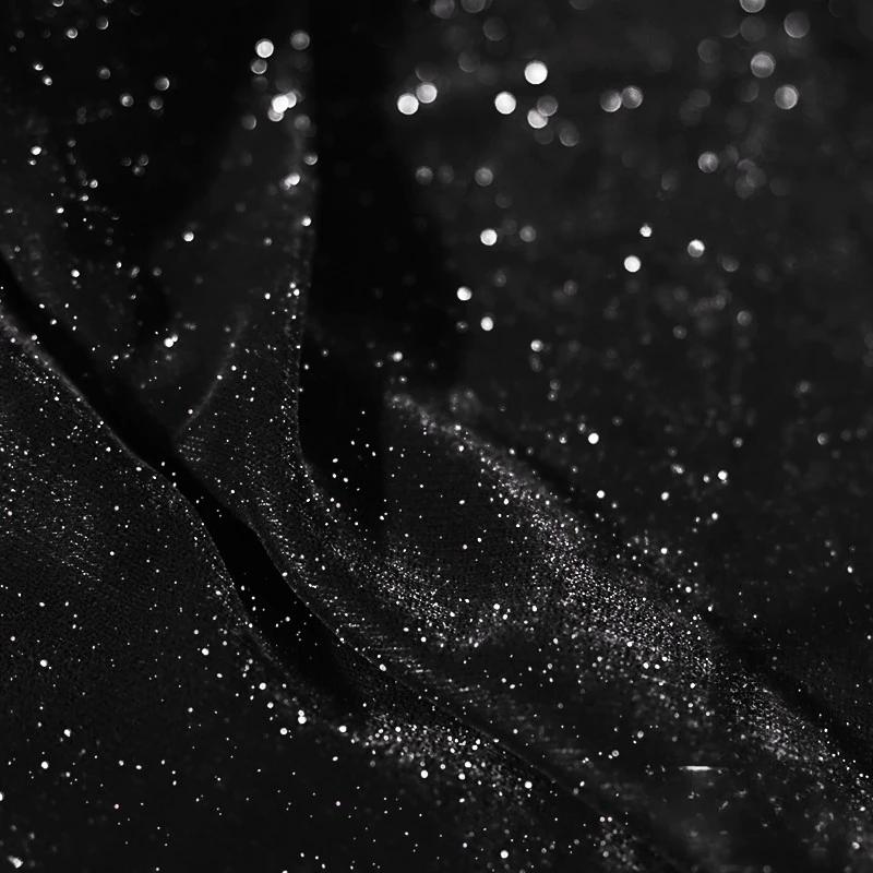 Soft Glint Velvet Fabric Silver Thread Woven with Dreamy Shimmering Texture  Plush Non-slip Fabric for DIY Sewing Dress