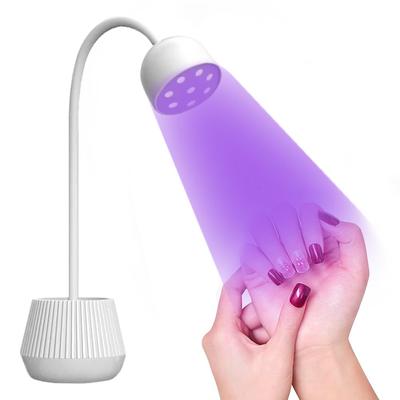 Portable Lotus USB Plug In Nail Art Lamp Vase Designed Non Storage 24W UV LED Nail Light For Curing Finger