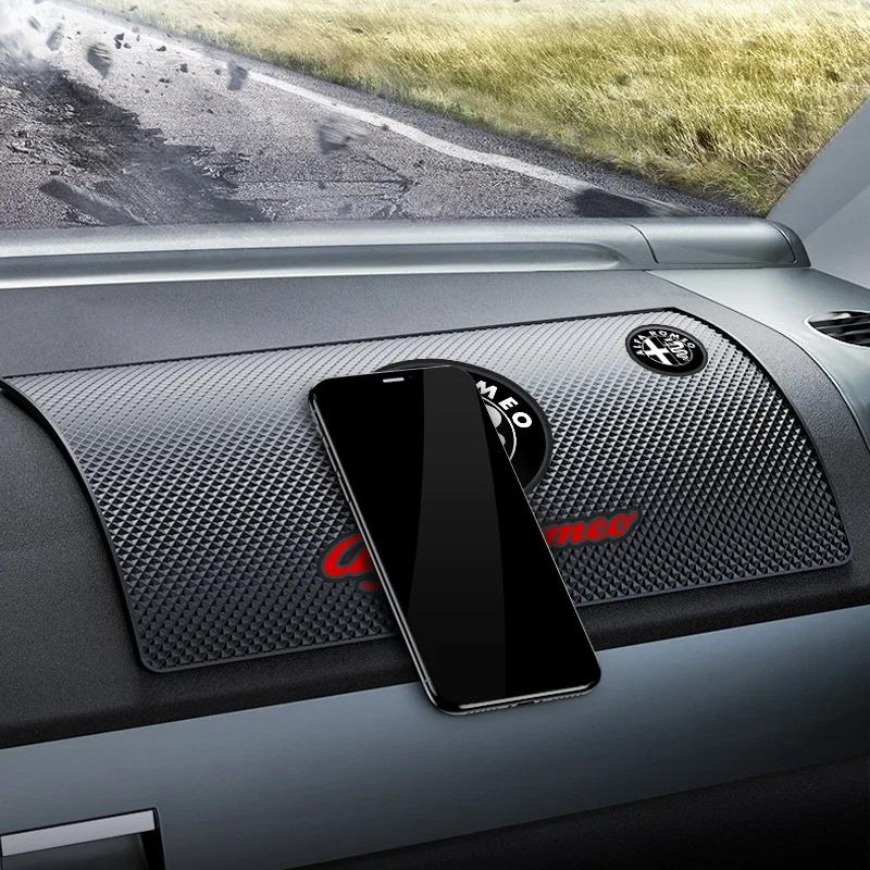 2026 Hot Alfa Romeo 1PCS Car Dashboard Silicone Non Slip Mat Phone Holder Anti-skid Pad For Alfa Romeo Sportiva 156 Stelvio Giul