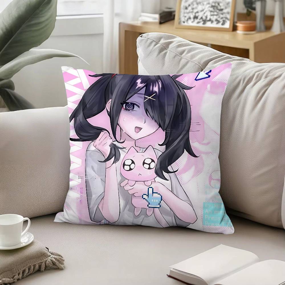 H-Needy Streamer OverloadS Pillow Case Cushion Cover Soft Cute Throw Pillow Case For Car Sofa Pillowcase Polyester With Zipper