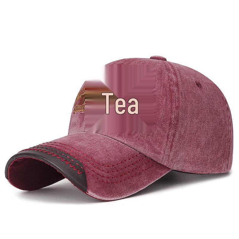 ZHENYUEQI Men's Washed Baseball Cap with Embroidered 'M'