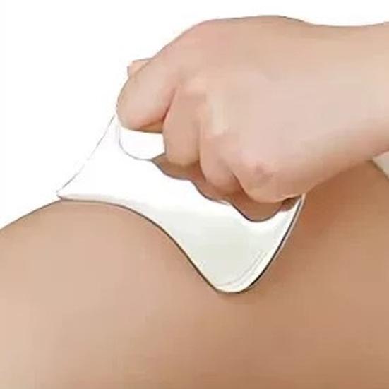 Strumento raschietto per fascia in acciaio inossidabile Gua Sha Massaggiatore per il recupero muscolare e il sollievo dei tendini Strumento ergonomico per il sollievo dall'acido lattico per atleti Ufficio