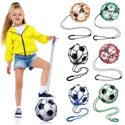 Nylon Soccer Ball Net Multiple Colors Practice Training Aid Soccer Return Trainer Net Adults