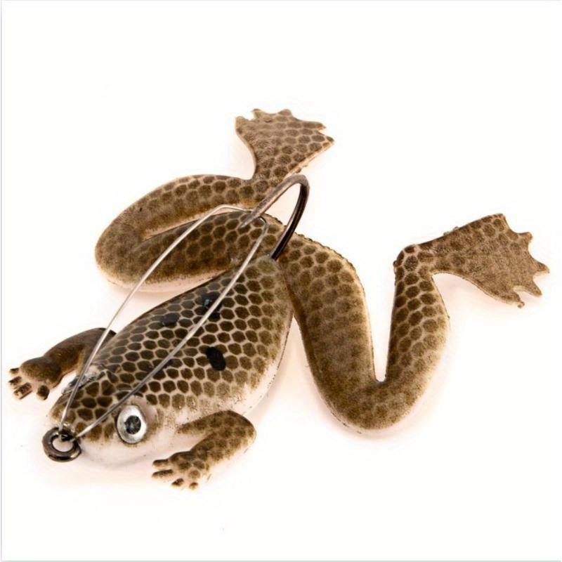 

10 шт. резиновые лягушки мягкие рыболовные приманки CrankBait снасти 6 см лягушки рыболовные приманки приманки коричневый