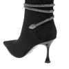 Women's Pointed Toe Suede Ankle Boots, Slim Stiletto Heel, 2025 Autumn/Winter Collection