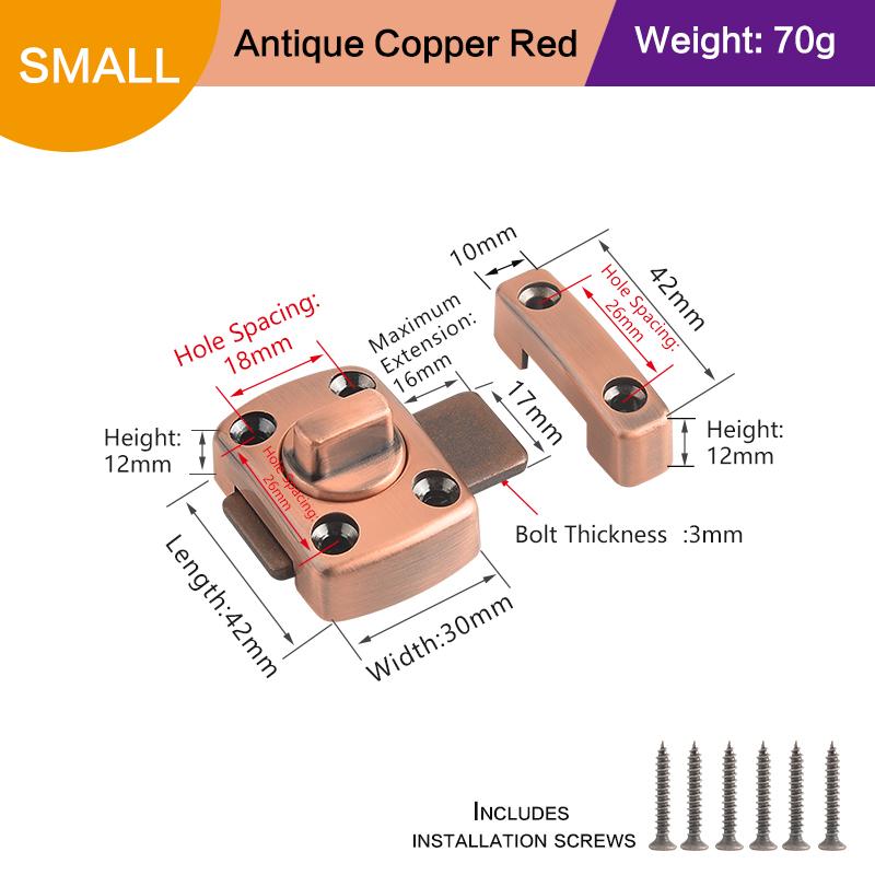 

Металеві поворотні засуви з поворотним штифтом, засув безпеки для розсувних дверей, має ліву та праву ручки для патіо, сараю та Sc
