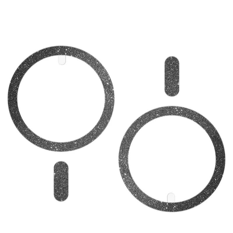 

2 шт. Ультратонкая глянцевая магнитная пластина для аксессуаров Magsafe Магнит для мобильного телефона Металлическое кольцо Лист для iPhone Pro/Max/Plus Xiaomi