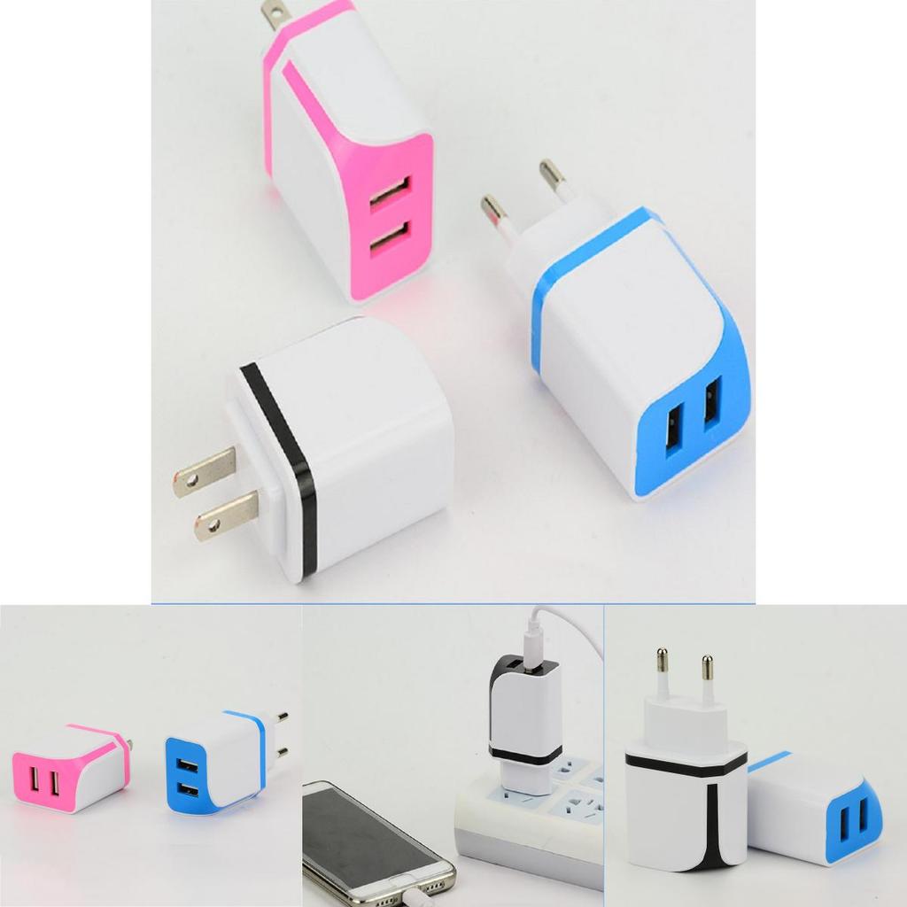 Versatile Double Usb Power Adapter Charger For All Android Mobile Phone Needs