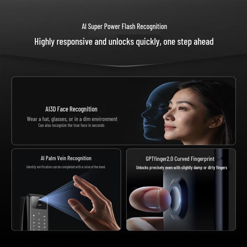 DESMAN Q50FVMax AI Face & Palm Vein Smart Door Lock
