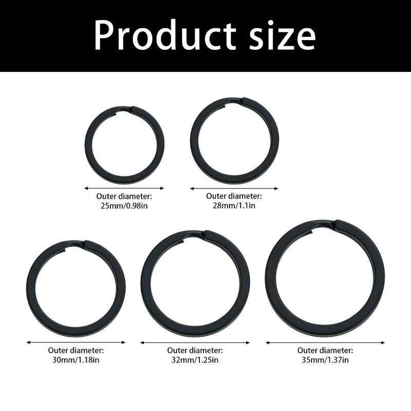 20 szt. Okrągłe kółka łącznikowe Metalowe Płaskie kółko do kluczy Zewnętrzne Narzędzie Klamra Przenośna Klamra do kluczy Klips okrągły Uchwyt na klucze Wytrzymałe