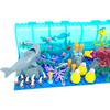 Small Particle Assembly Building Block Big Ocean Underwater World Shark Octopus Aquarium Scene Ornament