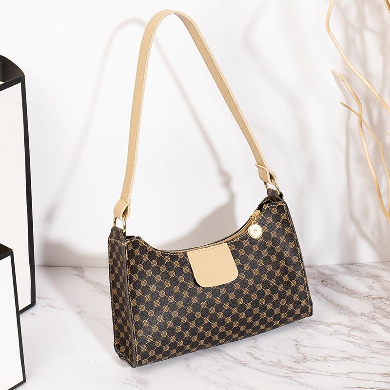 Bag Women's retro printed shoulder armpit bag trendy mobile phone cosmetic bag