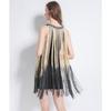 Robe Nouvelle Mode Col Halter Industrie Lourde Mode Irregular Gradient Robe à Franges Robe