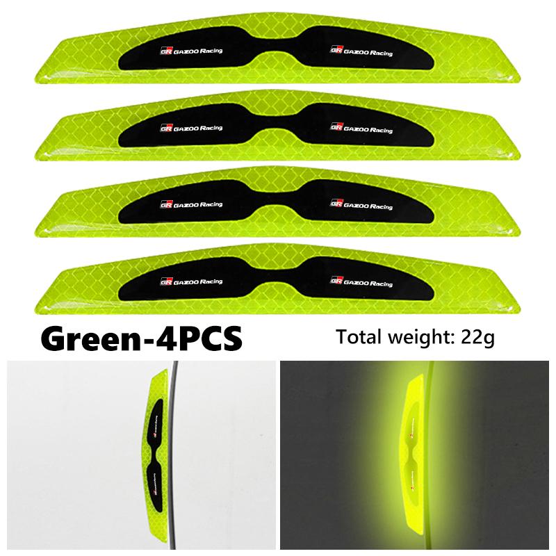For S9 4pcs Car Door Side Edge Anti Collision Strip Reflective Protector Sticker Auto Accessories Crown GR Sport Corolla JH9