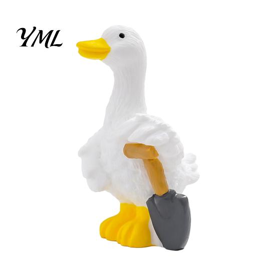 Charming Gift for Kids Mini Garden Duck Figurine, Cute Farm Dolls, Small Desktop Healing Desk Accessories Car Dashboard Figurines, Micro Landscape