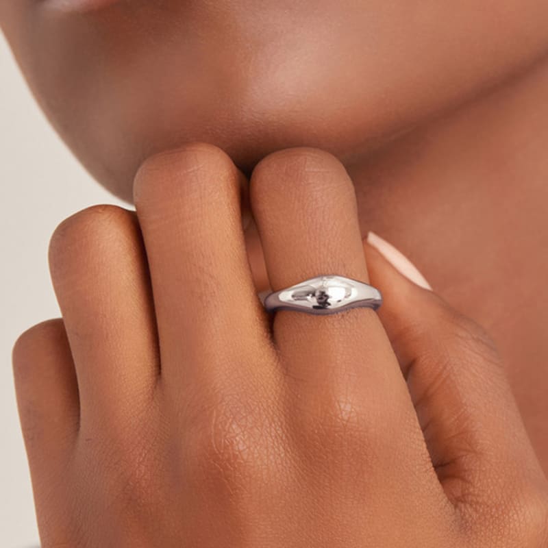 ANIA HAIE Wave 925 Silver Adjustable Size Ring R044-02