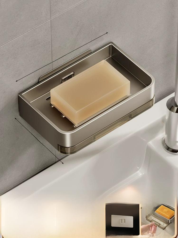 Punch-Free Double-Layer Wall-Mounted Soap Drain Rack