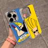 Johnny Bravo Anime Phone Case For IPhone 17 Air 16 E 15 14 13 12 11 Plus Pro Max Electroplated Transparent Soft Shell