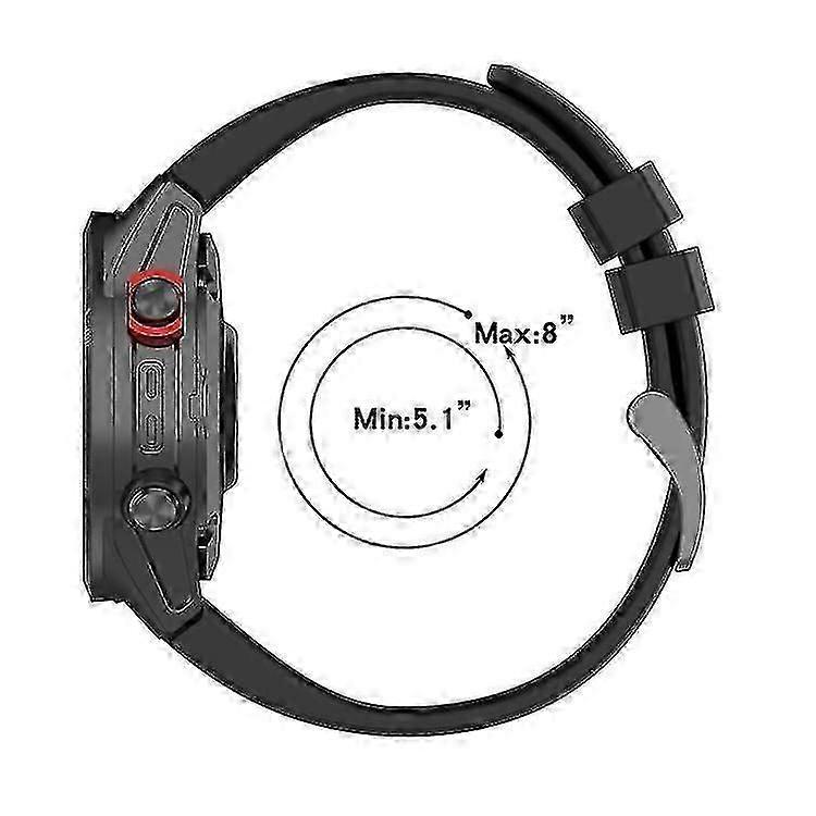 Garmin Fenix 5X 26mm Silicone Replacement Band, Sport Strap for Fenix 5X Plus Watch COS
