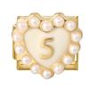 New Gold Color Heart Bow Rabbit Ears Pearl Italian Charm Links Fit 9mm Stainless Steel Bracelet Women Men DIY Making Jewelry