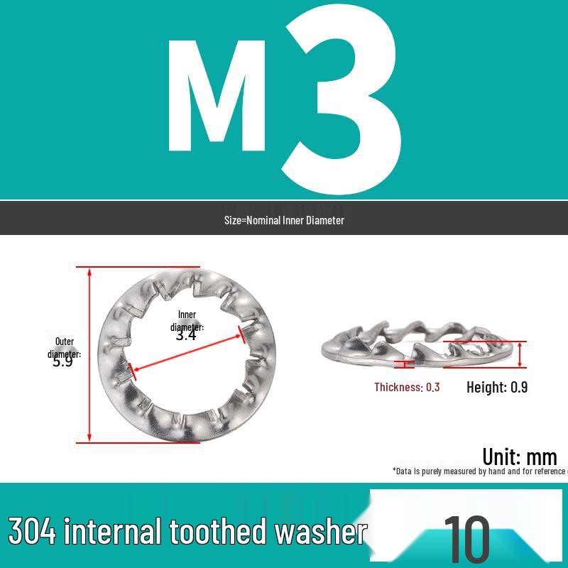 Iron Serrated Locking Washer Set with Anti-Loosening Shims