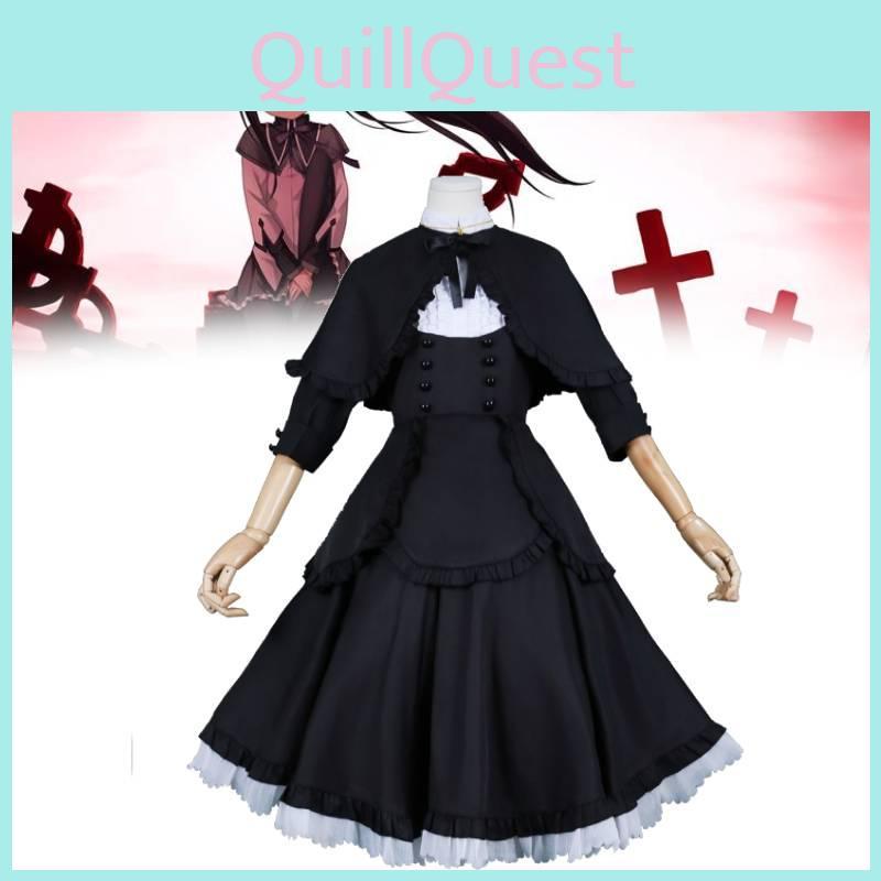 Puella Magi Madoka Magica Akemi Homura Cosplay Dress With Polyester Fabric For Anime Role Play