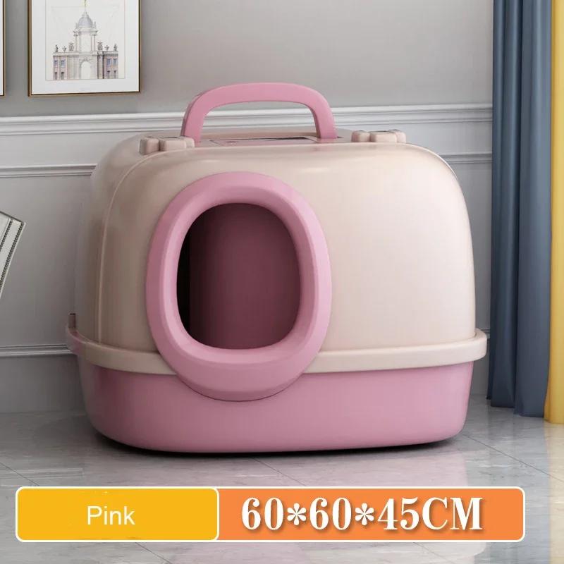 Cat Bedpans Hallway Cat Litter Box Super Large Fully Enclosed Spatter-Proof Litter Box Odor-Proof Litter Proof Baby Cat Toilet