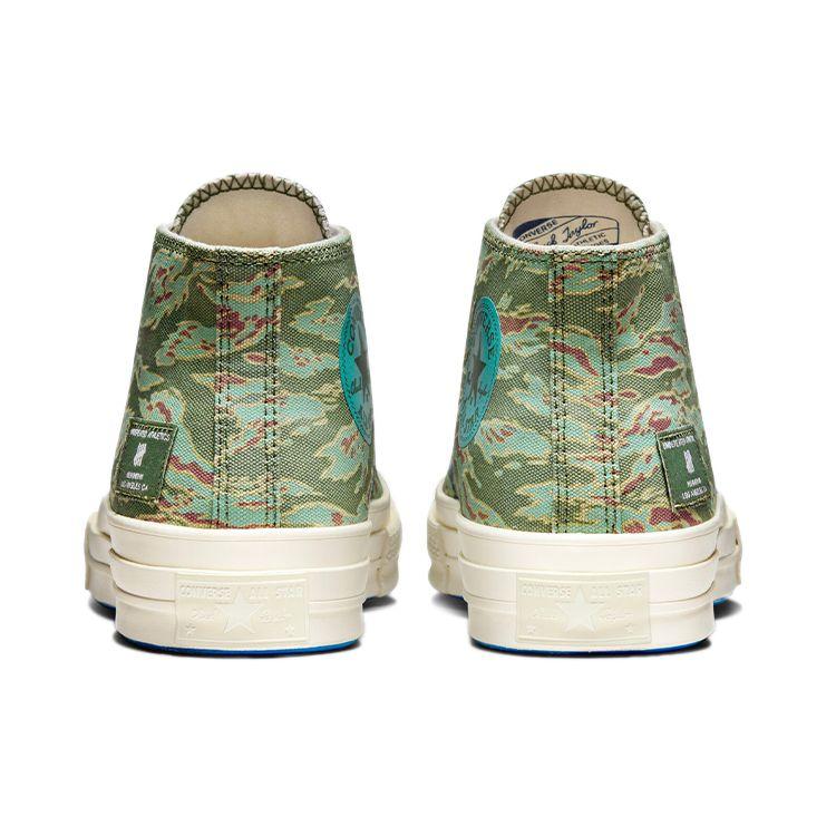 Undefeated x Converse Half Chuck 70 Mid Tiger Camo Print Unisex Sneakers Grün Sea-Spray Fossil 172397C