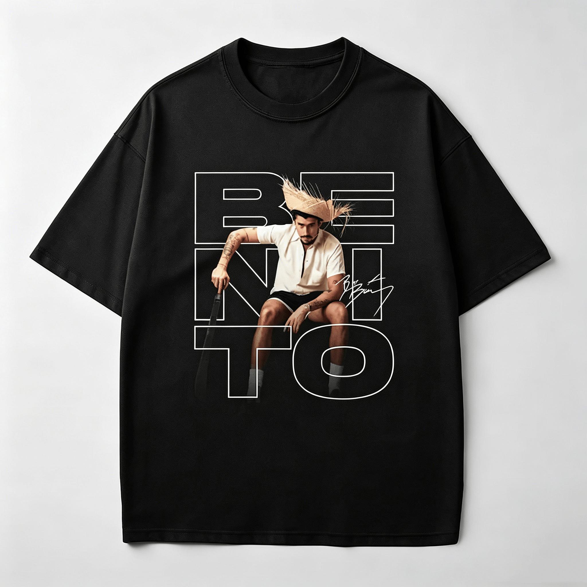 

Bad Bunny Straw Hat graphic New Unisex T Shirts Unisex Pure Cotton Short Sleeve Y2k Oversized Tee World Tour Tops Benito Bowl Merch M