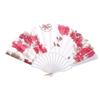Retro Flower Printed Folding Fan Classical Dancing Fan Women Cheongsam Fan Portable Hand Held Fan Wedding Fan Decor Gifts
