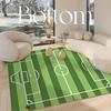 Soccer Field Basketball Court Carpet Mat Rug Sports Theme Home Decoration with Realistic Stadium Design for Living Room Bedroom