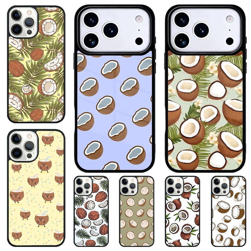 Fruit Coconut Phone Case for iPhone 17 Air 16 15 11 12 14 13 Pro Max Shockproof Cover