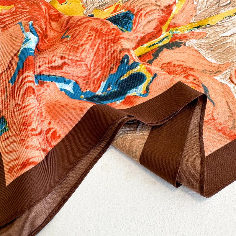 90cm Travel Sunscreen Versatile Large Square Scarf Shawl Headscarf Neck Protection Scarf Decoration For All Seasons