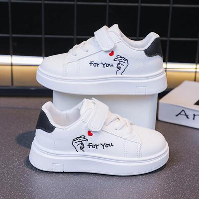 2025 New Soft Sole White Low-Top Sports Shoes for Junior High Girls