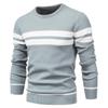 Herbst und Winter Herren Freizeit Gestreifter Herrenpullover Pullover Farbkombination Rundhals Herren Europäische Größe Pullover