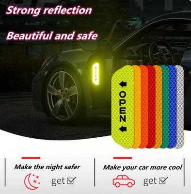 2 Piezas Decoración de Coche Pegatina Reflectante para Puerta Pegatina de Advertencia Pegatina Anticolisión Pegatina de Puerta Abierta Pegatina Reflectante de Aviso de Apertura de Puerta