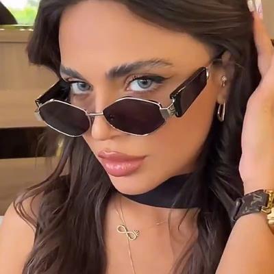 Vintage Polygon Rim Sunglasses Men New In Outdoor Casual Shades Women Stylish Retro Luxury Brand Design Sun Glasses