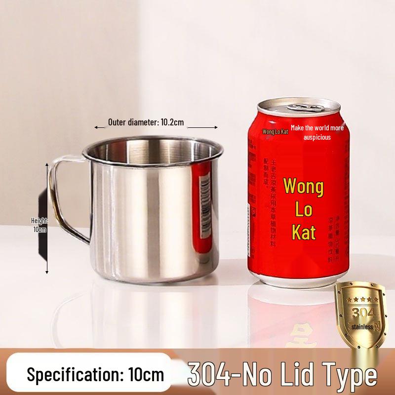 High-Quality Stainless Steel Water Cup with Handle for Kindergarten and Home Use