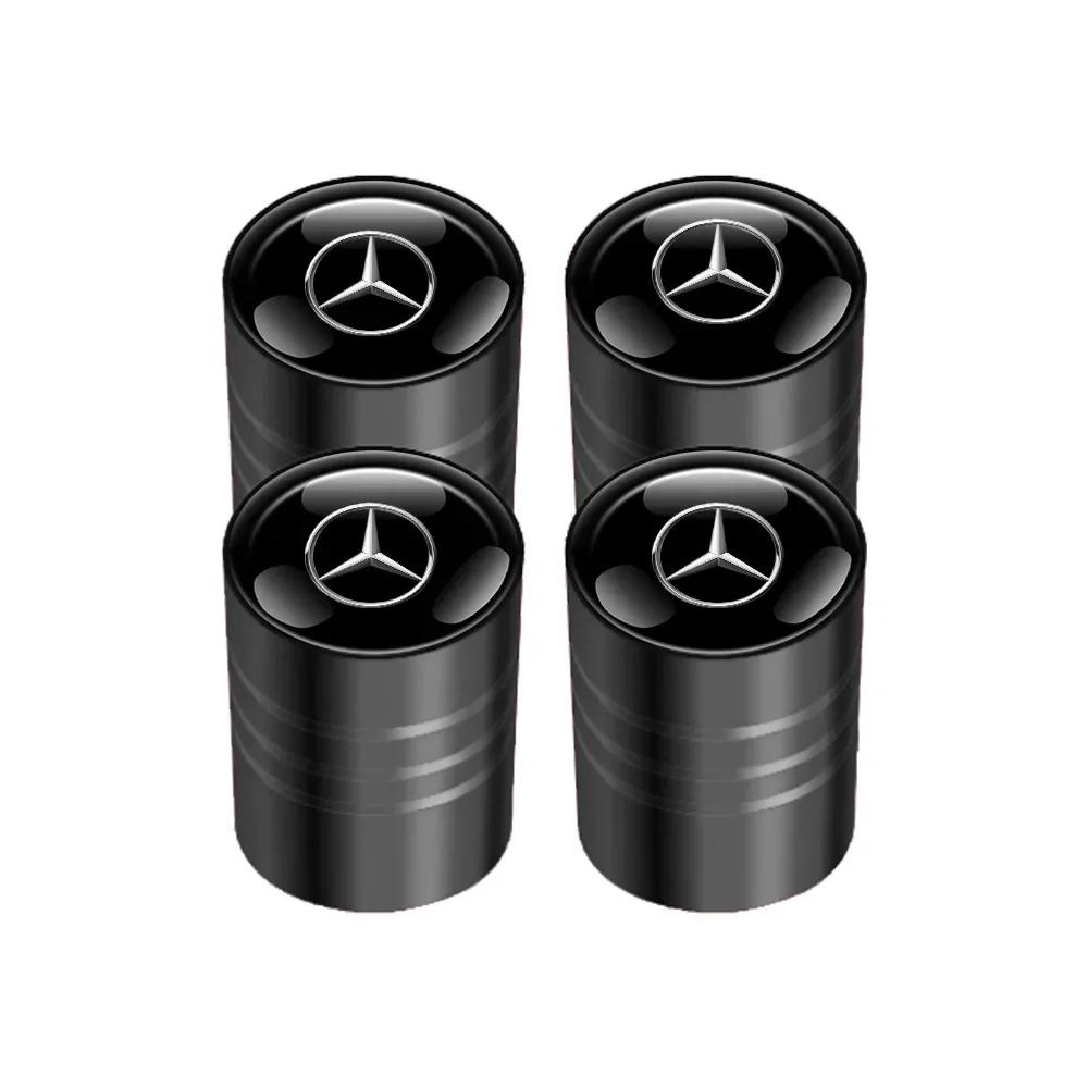 Car Sticker Hot For Benz For AMG Benz 4pcs Car Wheel Tire Valve Caps Air Stem Covers for MERCEDES BENZ W203 W204 W205 W209 W210 